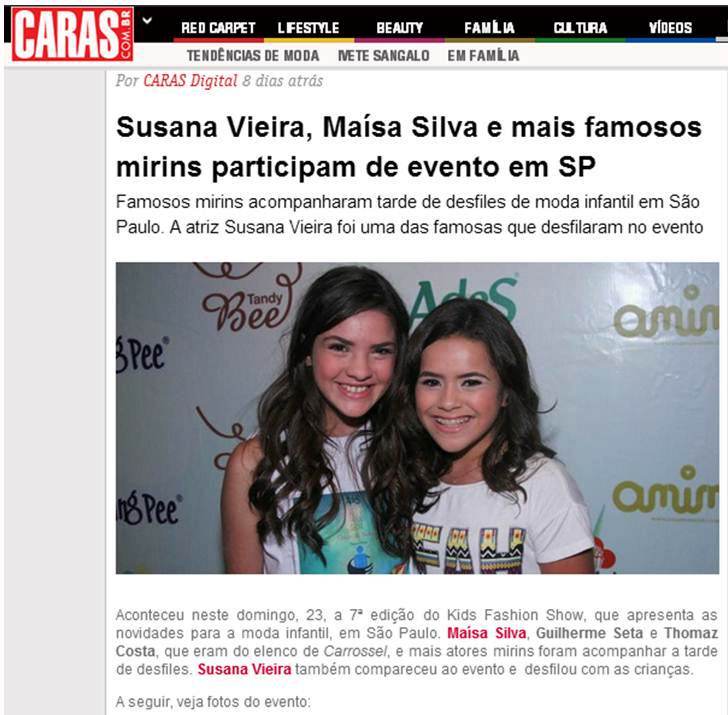 Maísa Silva e mais famosos mirins participam de evento em SP