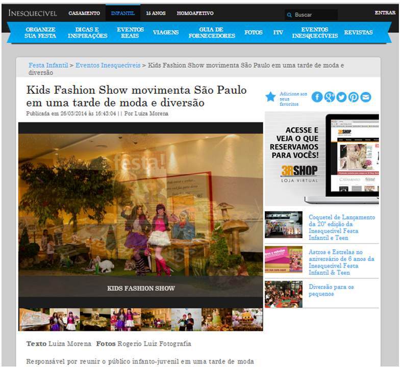 Kids Fashion Show movimenta São Paulo em uma tarde de moda e diversão